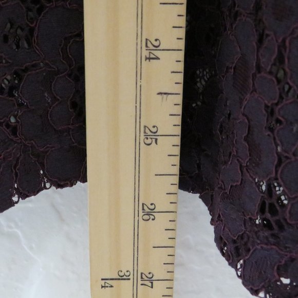 LOFT*Women's Crew Neck Long Bell Sleeve Straight Hem Pullover Sheer Blouse~Large - Picture 7 of 11